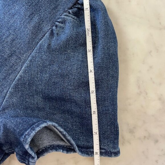 DRAPER JAMES Denim Puff Sleeve Sheath Shift Dress 10 - Picture 17 of 17